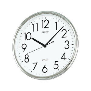 セイコー クロック クォーツ 壁掛け時計 KH220A オフィスタイプ 学校 アナログ 銀色 光沢 掛時計 SEIKO CLOCK 贈り物 周年 創業 餞別 景品 新築祝い 引越し祝い 竣工 父の日 母の日 定年 退職 入学