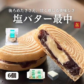 敬老の日 ギフト プレゼント 塩バター最中 6個入 m 喜久乃家 和菓子 あんバター 最中 個包装 残暑見舞い お供え 帰省 手土産 お取り寄せ 高級 スイーツ 内祝い お礼 贈り物 宮城 バター最中 もなか