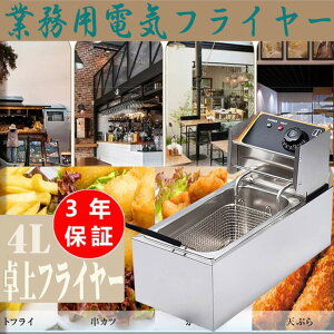 電気フライヤー 業務用 4.0l フライヤー 卓上 小型 電気 110v 一槽式 ミニフライヤー pse認証付き 電気フライヤー 送料無料 DQL-DG-4