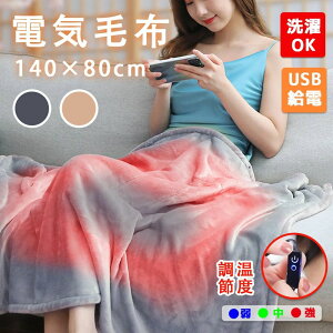 電気毛布 敷毛布 140×80cm 温度調節可能 usb 電気敷毛布 電気敷き毛布 電気ブランケット 電気ひざ掛け毛布 ふわふわ もこもこ ふわもこ 足元 あったか
