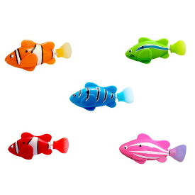 【楽天スーパーSALE】ロボフィッシュ お風呂で泳ぐ 電子魚 ロボット魚 LED ライト付き 光る 水に入れると動く 猫用おもちゃ ストレス解消 ペット用品 水泳ロボット 金魚 浴槽 プール 兼用