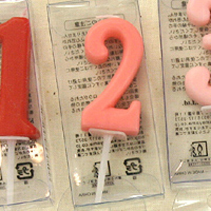 楽天市場 数字ロウソク No 2 ナンバーキャンドル 誕生日 バースデー ケーキ ローソク ホームメイドショップkikuya
