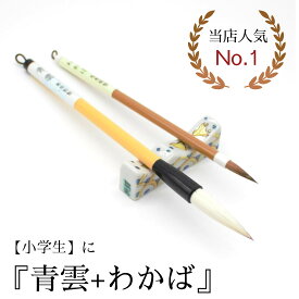 書道 筆 小学生 習字 筆 習字筆 青雲 わかば 小学生用 習字筆 書初め 大筆 小筆 書道 新学期 送料無料 習字セット 書道セット 習字道具 お買い得 大筆・小筆セット 書きやすい 書きやすい筆 毛筆 馬毛筆 書写書道