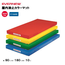 【法人限定】体操カラーマット 幅90×長さ180×厚さ10cm エバニュー EVERNEW 屋内用 ターポリン 防炎加工 半硬質ウレタンフォー ム 裏面すべり止付 体操 体育 学校 教育施設 体操教室 すべり止 マット EGD310