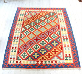 イラン手織りキリム カシュカイキリム195×155cmセンターラグサイズ