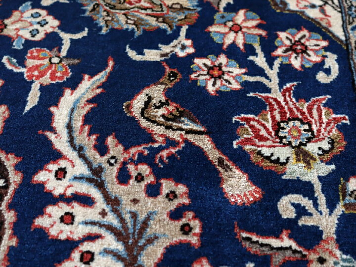 楽天市場】ペルシャ絨毯 クム産手織りウールラグ218×140cm リビング 