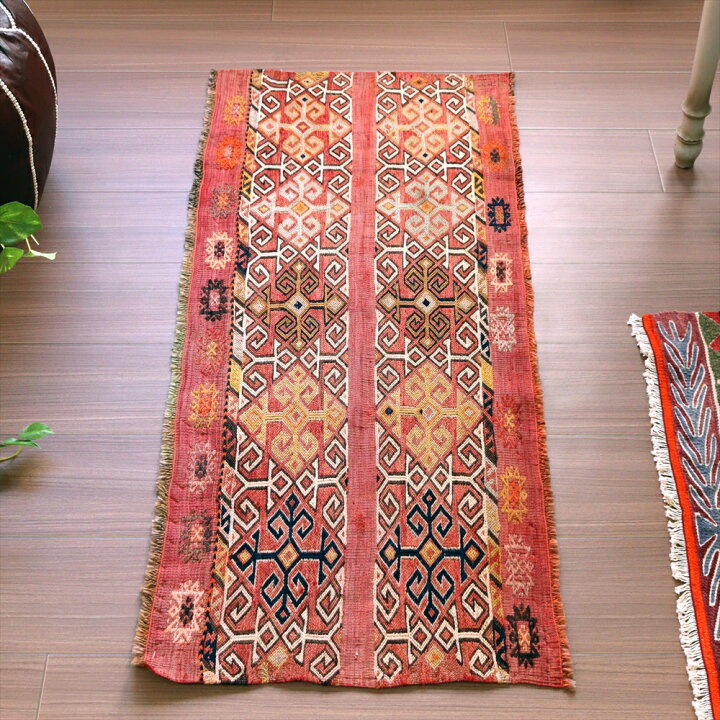 楽天市場】【15%OFFクーポン対象品】オールドキリム シワス45×108cm  