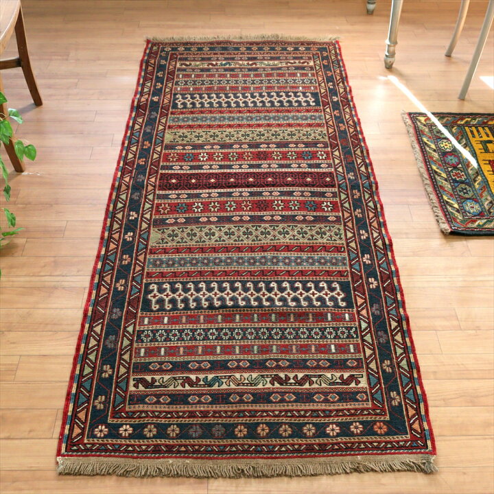 楽天市場】【15%OFFクーポン対象品】シルジャン イランの手織りキリム 