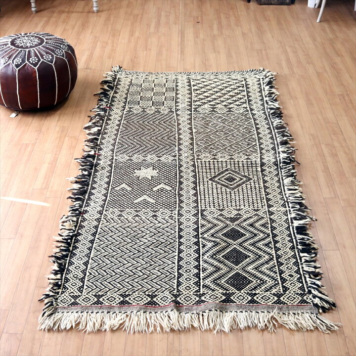 楽天市場】モロッコキリム ザナフィ ZANAFI kilim175×127cmパターンの 