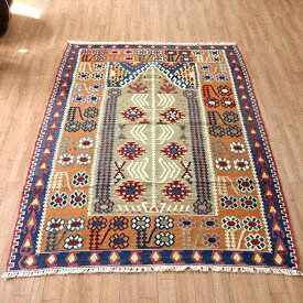 【15%OFFクーポン対象品】トルコの手織りキリム カイセリ セッチャーデ175×127cm