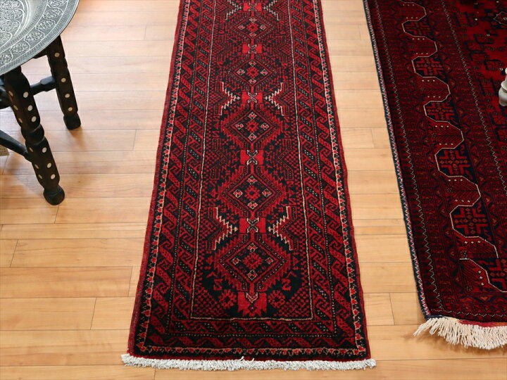 楽天市場】【15%OFFクーポン対象品】トライバルラグ バルーチ189×44cm  