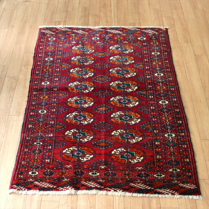楽天市場】【15%OFFクーポン対象品】手織り絨毯 トルクメン族118×81cm 