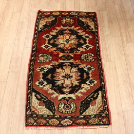 トルコ絨毯 エスキシェヒル 98×50cm ヤストゥク ヴィンテージラグ