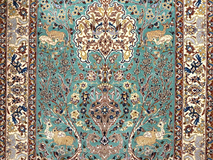 楽天市場】ペルシャ絨毯 イスファハーン175×110cmイランの手織りラグ  