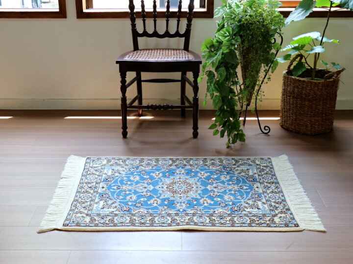 楽天市場】【15%OFFクーポン対象品】ペルシャ絨毯 ナイン産 9L 91×64cm 