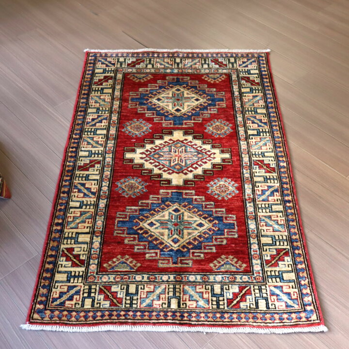 楽天市場】トルコ絨毯 手織りラグ 143×90cm レッド リプロダクト 