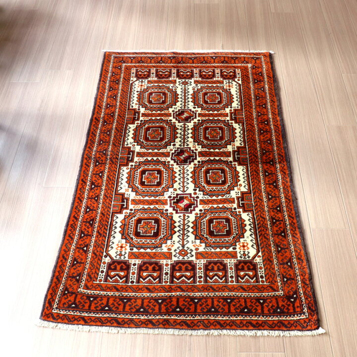 楽天市場】部族絨毯 トライバルラグ バルーチ 160×89cm サラハニ 八  