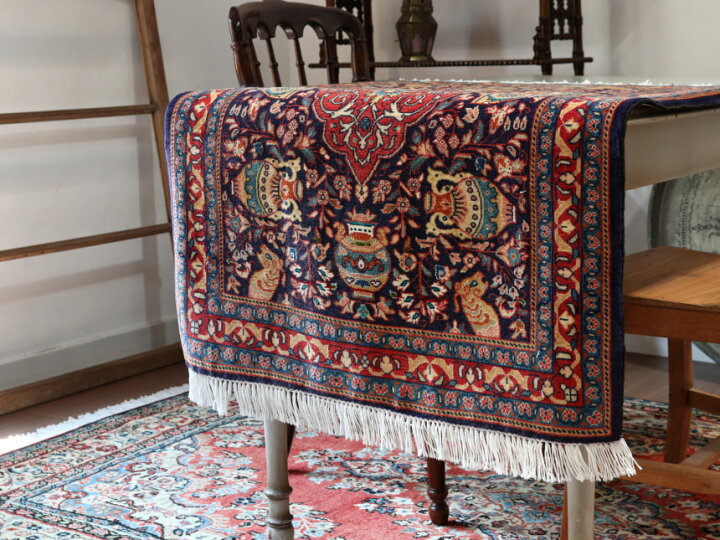 楽天市場】【15%OFFクーポン対象】手織り絨毯 サルーク 95×73cm 花瓶と 