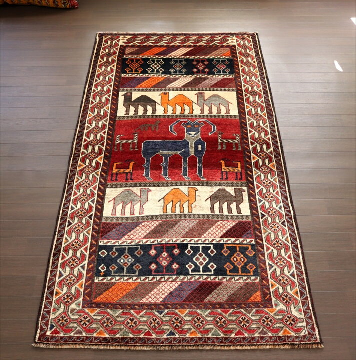 楽天市場】【15%OFFクーポン対象品】オールドギャッベ 202×103cm 山羊 