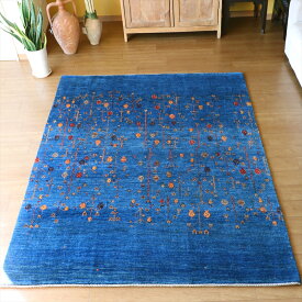 ギャッベ・ロリアタシュ/最上級の細かな織り 230×167cm ブルー　生命の樹にみのるザクロ