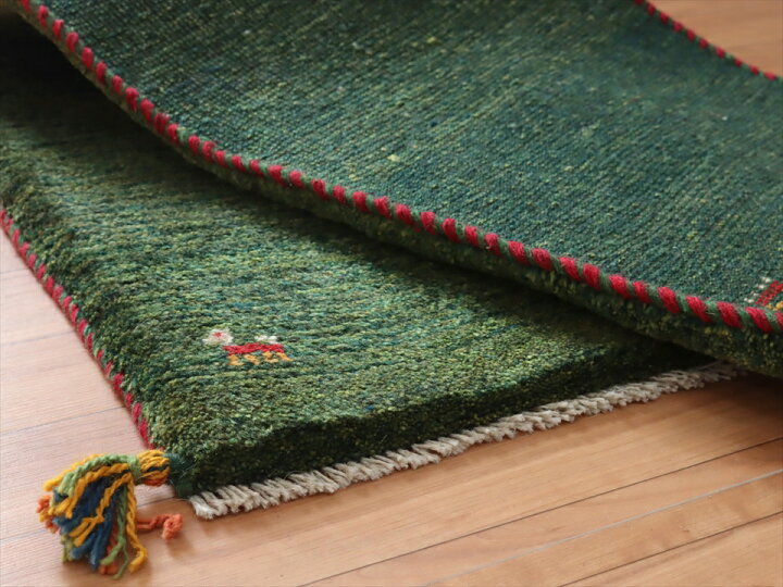 楽天市場】ギャッベ カシュカイ族の手織りラグ 117×40cm シンプル 