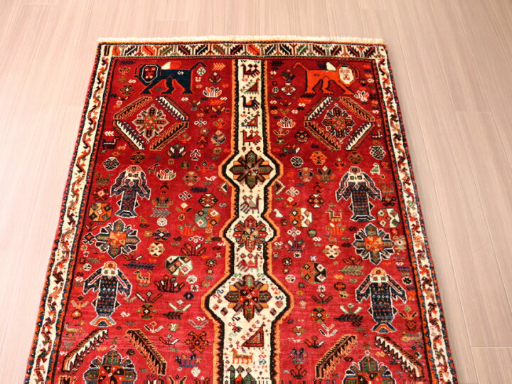 楽天市場】オールドギャッベ トライバルラグ 175×121cm サーベルを持っ  