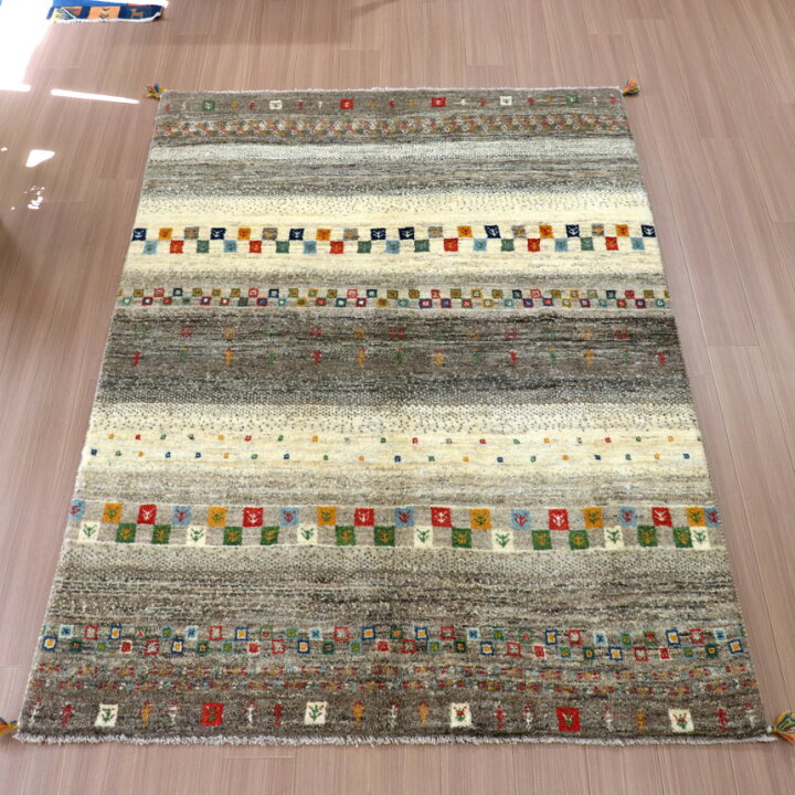 楽天市場】ギャッベ イラン製 カシュガイ族手織り 224×158cm 