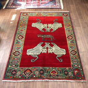 �y15%OFF�N�[�|���Ώہz�I�[���h�M���b�x�@Old Gabbeh�@���C�I�����O�@ 235×158cm ����4�C�̃q���E�ƒ��F���q���E