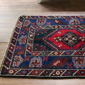 【15%OFFクーポン対象品】トルコ手織り絨毯 ドゥシュメアルトゥ201×123cm3つのメダリオン