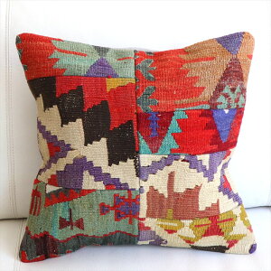 �N�b�V�����J�o�[ �L�����p�b�`���[�N 40×40cm Old Kilim Cushion