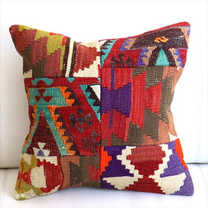 �N�b�V�����J�o�[ �L�����p�b�`���[�N 40×40cm Old Kilim Cushion