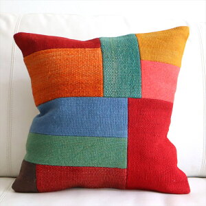 �I�[���h�L���� �N�b�V�����J�o�[ 40×40cm �y���f�p�b�`���[�N �J���t���~�b�N�X Old Kiilim Cushion