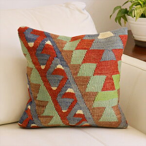 �I�[���h�L�����N�b�V�����J�o�[�@40cm�p�T�C�Y39×39cm�G�V���� Old Kilim Cushion
