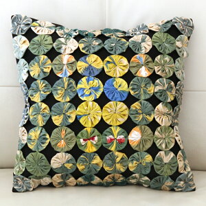 �V���N�C�J�b�g�E���[���[�p�b�`���[�N�N�b�V�����J�o�[40×40cm�u���b�N/�O���[���E�~�b�N�X