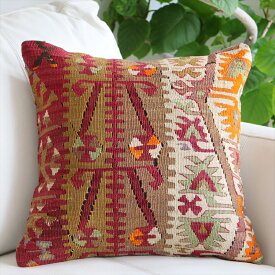 【15%OFFクーポン対象品】クッションカバー 40cmサイズ オールドキリム　Old Kilim Cushion カイセリ　生命の樹と流れる水