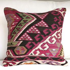 【15%OFFクーポン対象品】オールドキリムクッションカバー40cmサイズ/Old Kilim Cushion カイセリ・チフカナット