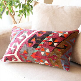 オールドキリムクッション・長方形 Turkish Old Kilim Cushion 50×30cm　カイセリ