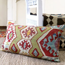 オールドキリムクッションカバー・長方形 70×40cmサイズ　中綿別売り Turkish Old Kilim Cushion/コンヤ(Konya)