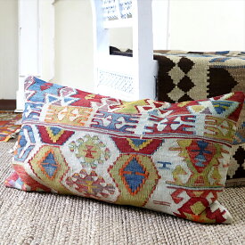 オールドキリムクッションカバー・長方形 70×40cmサイズ　中綿別売り Turkish Old Kilim Cushion/コンヤ(Konya)