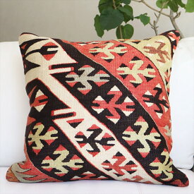 オールドキリムクッションカバー50cm角サイズ/Turkish Kilim Cushion シワス