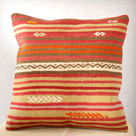 【15%OFFクーポン対象品】オールドキリムクッションカバー 40cm Old Kilim Cushion 麦の穂のジジム