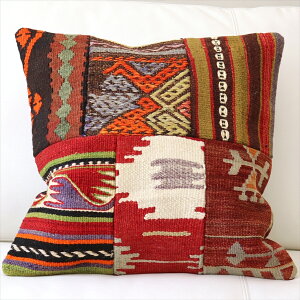 �I�[���h�L�����N�b�V�����J�o�[45cm Turkish Kilim Cushion�g���R�̃E�[����D��L���� �p�b�`���[�N