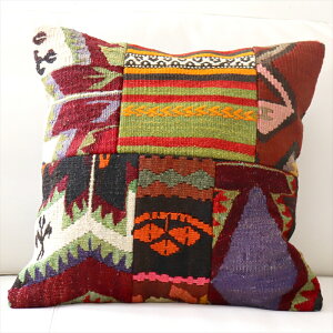 �I�[���h�L�����N�b�V�����J�o�[45cm�ETurkish Kilim Cushion�E�g���R�̃E�[����D��kilim �p�b�`���[�N