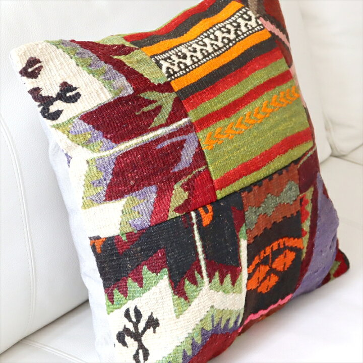 楽天市場】【15%OFFクーポン対象】オールドキリムクッションカバー45cm 