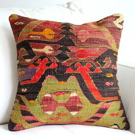 オールドキリムクッションカバー 40cm Old Kilim Cushionエミルダ(Emirdag)