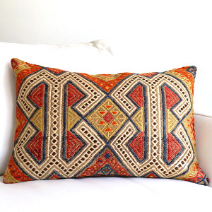 �I�[���h�L�����N�b�V�����E�����` 61×40cm�ӂ��̗Y�r�̊p �r�b�O�s���[ Turkish Old Kilim�@Lumbar Pillow