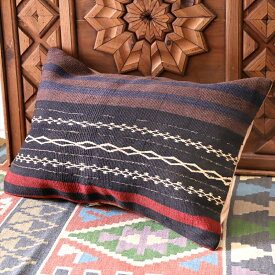 クッションカバー　オールドキリム　横長ピロー61×39cmアフシャール ビッグピロー Turkish Old Kilim　Lumbar Pillow