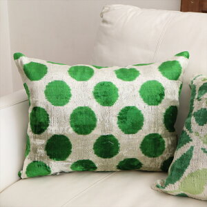 �A�g���X �x���x�b�g�C�J�b�g�N�b�V�����J�o�[�@���ʃV���N50×38cm���ʁ@�O���[�� Silk Velvet Cushion - Double-Sided Design