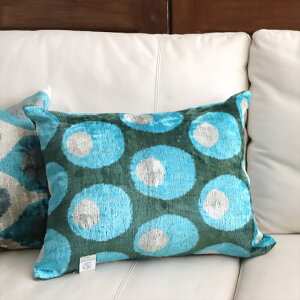 �y15%OFF�N�[�|���Ώہz�A�g���X �x���x�b�g�C�J�b�g�N�b�V�����J�o�[�@���ʃV���N50×38cm���ʁ@�A�@�O���[��x���F Silk Velvet Cushion - Double-Sided Design