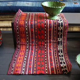 オールドキリム ガジャリ ジャジム 60×35cm 幅広　刺繍のような織り